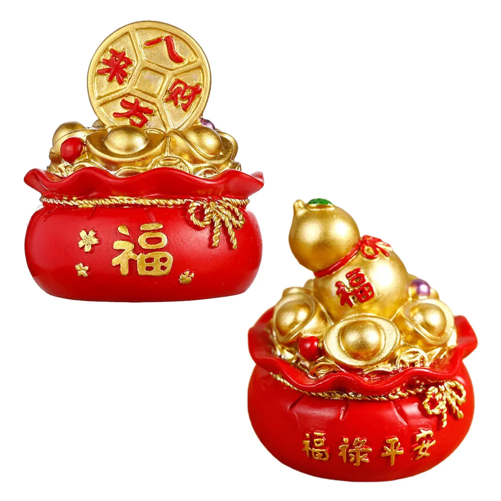 

Money Chinese Feng Shuibowl Figurine Resin Fortune Lucky Treasure Ornament Basin Statuegold Brass Golden Wealth Ingot New