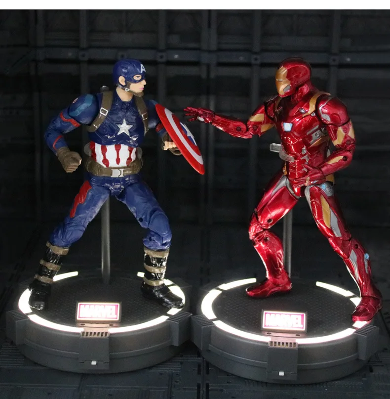 Zhongdong Genuine Marvel Avengers 4 Captain America Iron Man Spider-Man Model Decoration Hand Toy