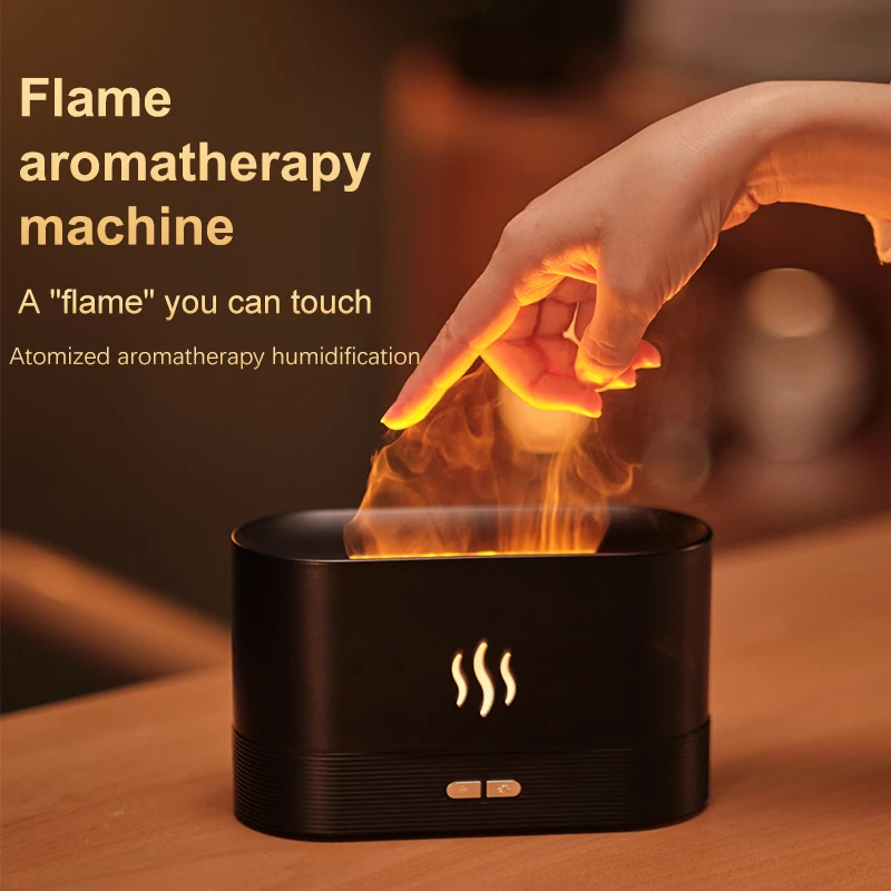 

2023 New Essential Oil Diffuser Simulation Flame USB Ultrasonic Home Office Air Humidifier Aromatherapy Diffuser Humidifier