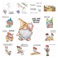 girl balloons dragonflies sentiment cowboy gnome with a seashell surfboard hula building a castle seesaw boy teacher dies stamps