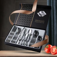 30 pcs 6 sets stainless steel cutlery set for kitchen dinnerware knife fork spoon set travel cutlery tableware set