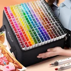 TOUCHFIVE 12-168 художественные маркеры для рисования спиртом набор ручек двойной наконечник для художественного рисования Перманентный маркер для студентов цветные товары для рукоделия