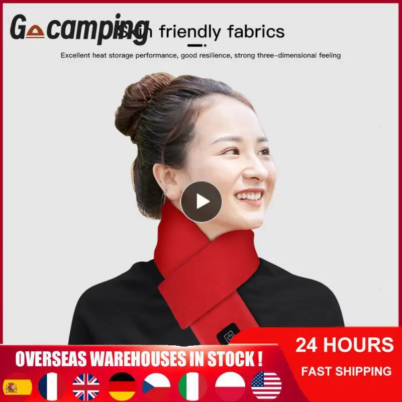 

USB Heating Scarf Women MenTemperature Scarf USB Charging Heat Control Neck Warmer For Cycling Camping Electric Heated Scarf