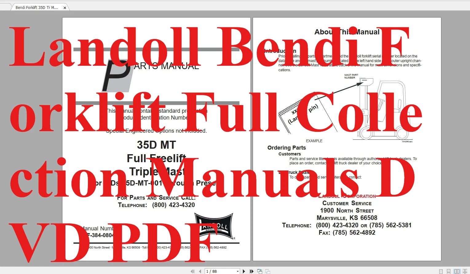 Фото АвтоDVD Landoll Bendi Вилочный погрузчик Полная коллекция Руководства DVD PDF №1