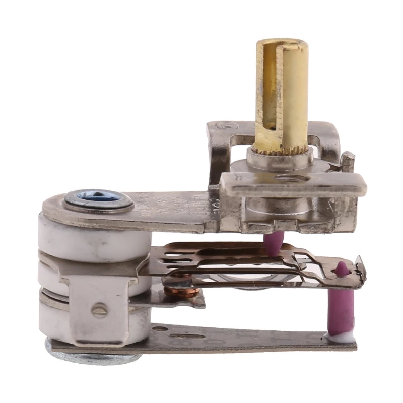 

1.42x1.42in Temperature Switch Adjustable 90 Celsius Bimetallic Heating Thermost AC 250V 16A for Electric Iron Oven