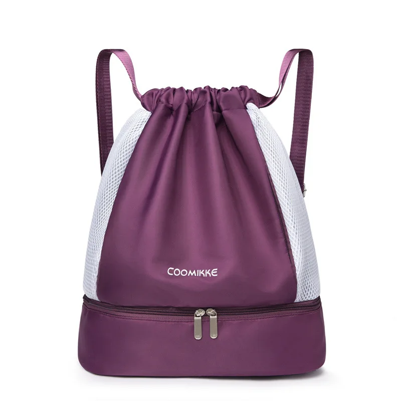 Casual Portable Travel Bag For Women Mommy Backpack Drawstring Fitness Gym Bag Ladies Yoga/Swim/Sport Backpack Shoe Organizer
