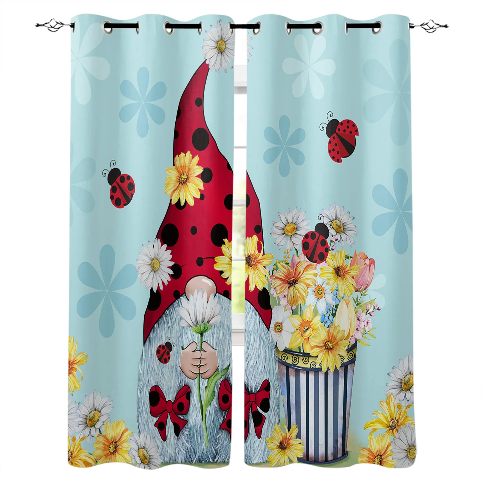 Шторы божья коровка американские пасторальные карликовые занавески для кухни