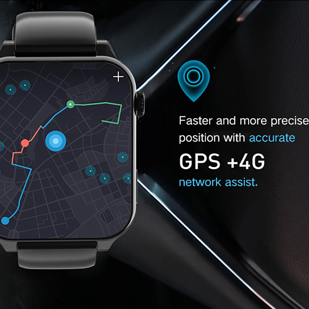 2022 New RAM 4GB ROM 64GB 1.99 Inch 4G Call Smart Watch GPS Wifi Dual Camera Heartrate Testing Waterproof Sports Men Smartwatch |