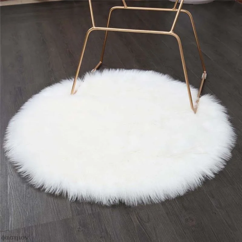 

30*30CM Soft Artificial Sheepskin Rug Chair Cover Bedroom Mat Artificial Wool Warm Hairy Carpet Seat Textil Fur Area Rugs
