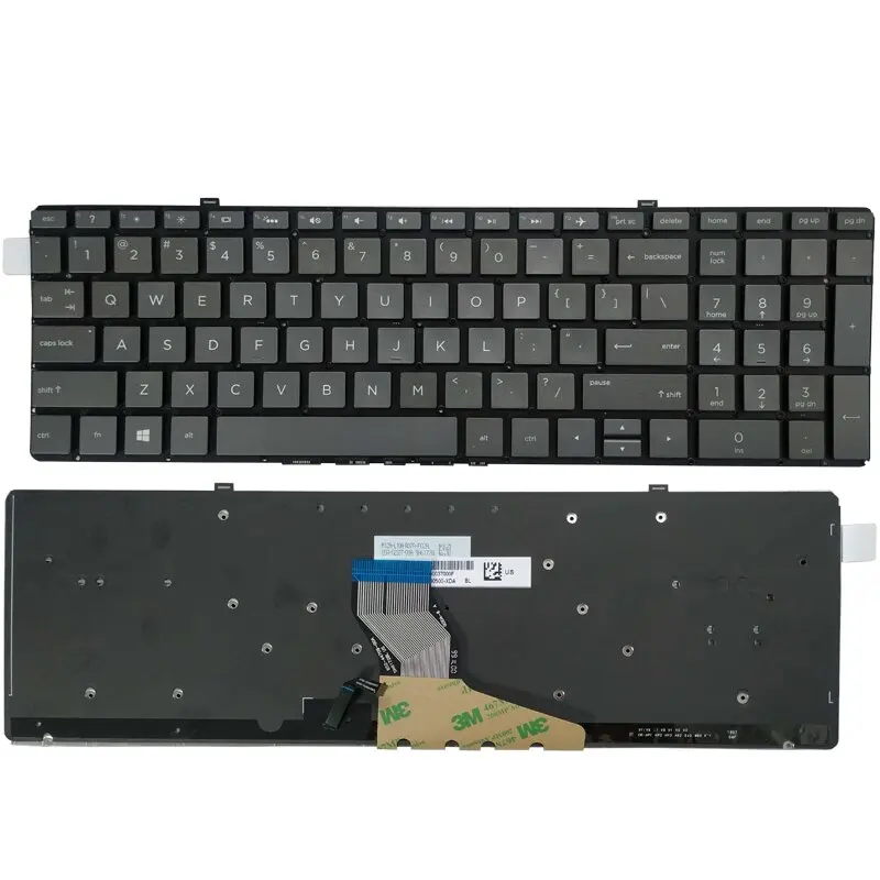 

New Backlit US Keyboard For HP Spectre X360 15-CH 15-CH000 15-CH008CA SN6172BL SG-90500-XBA English Black