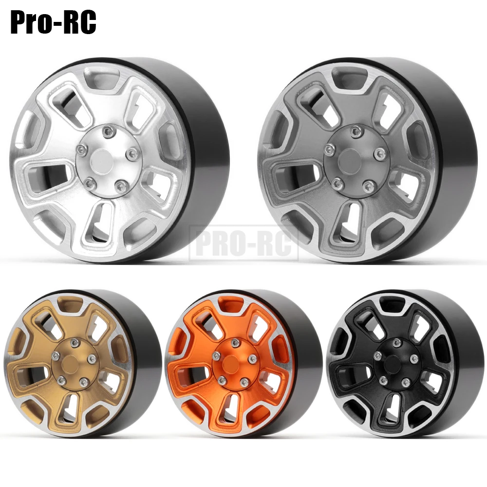 

4Pcs 1.9" CNC Aluminum Alloy Beadlock Wheel Rims Hub for 1/10 RC Crawler Car Jeep Wrangler Axial SCX10 II AX 90046 Traxxas TRX4