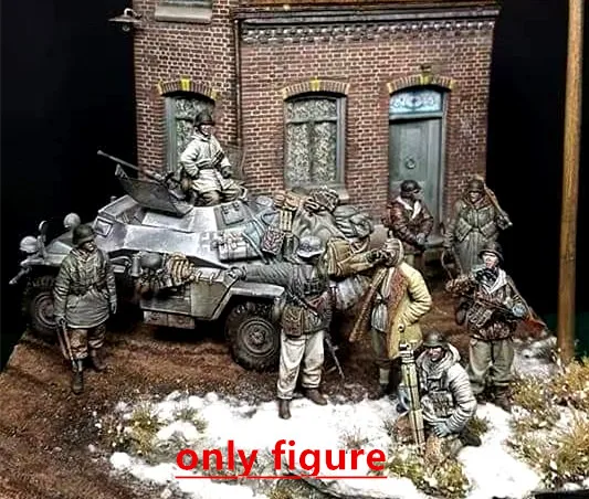 1/35 15pcs Resin Figure Model Kit German Soldiers Infantry WWII Unpainted 