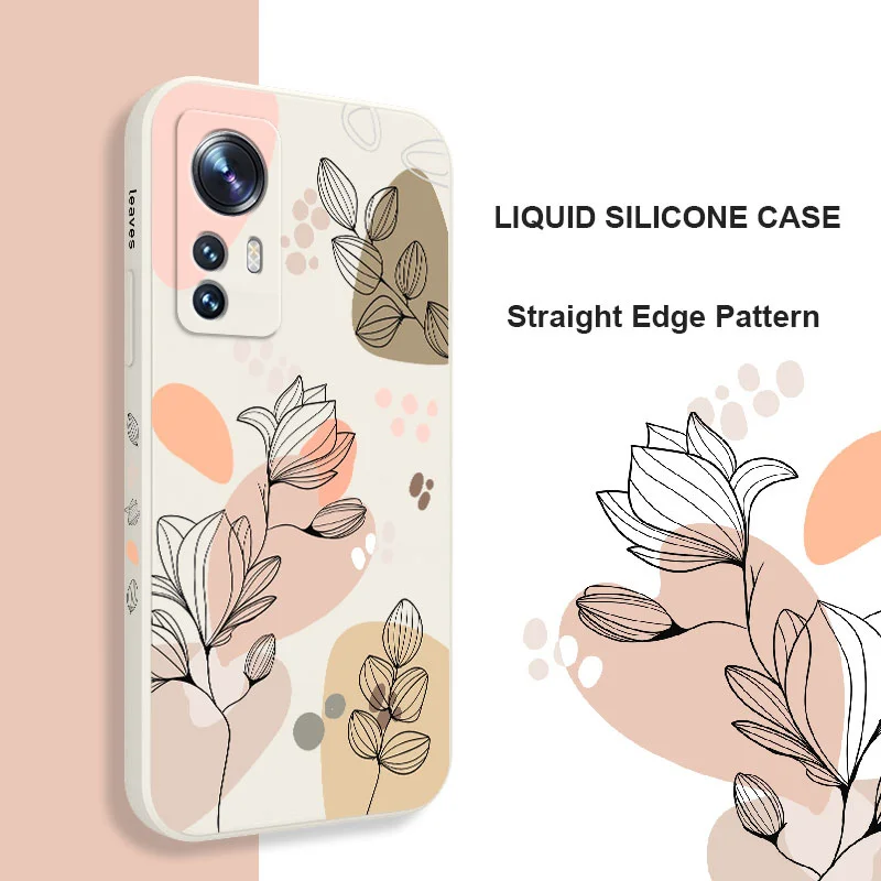 Abstract Plants Phone Case For Xiaomi Mi 13 12S 12 11 Ultra 10 9 12T 11T 10T 9T Lite Poco F4 X4 M4 F3 X3 M3 Pro 4G 5G GT Cover
