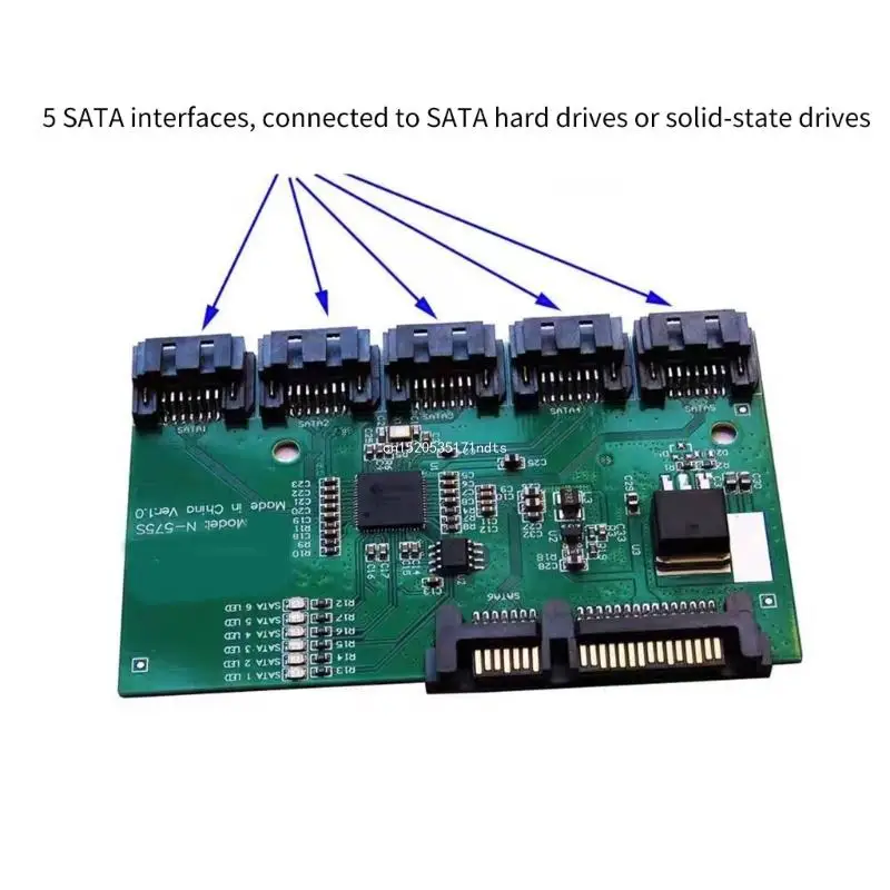 Разветвители SATA3.0 от 1 до 5 Адаптеры портов Преобразователи PM Умножители Прямая