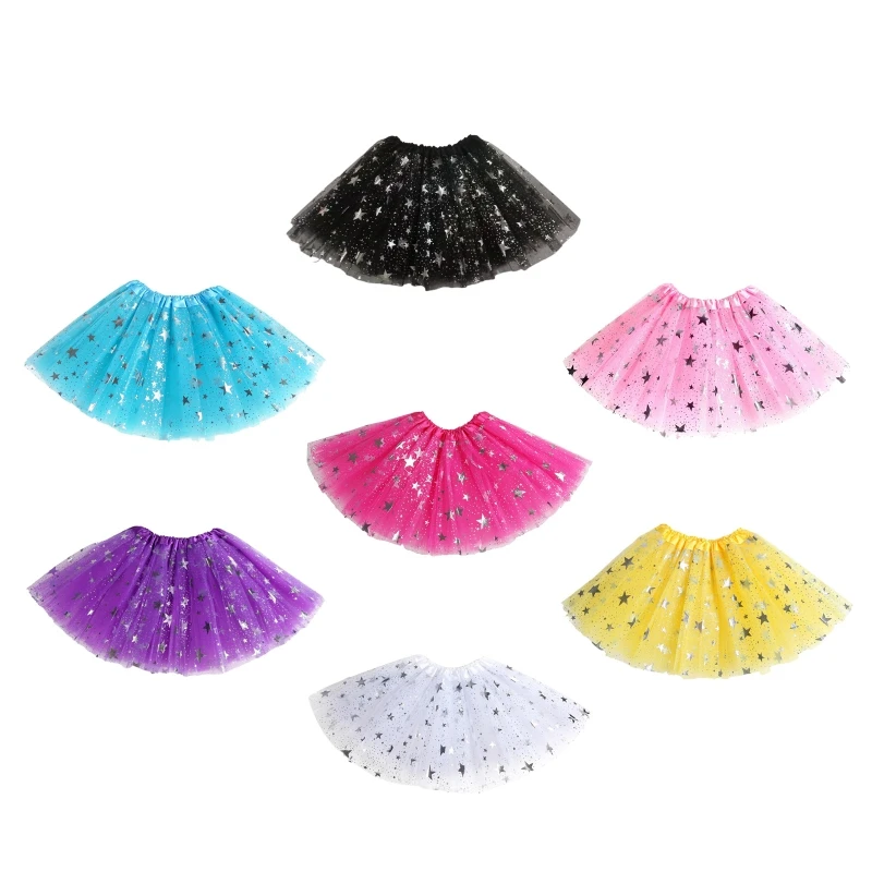 

Children Kids Girls Ballet Skirts Elastic Mesh Tutu Dress Gymnastics Dancing Skirt Princess Pettiskirts G99C