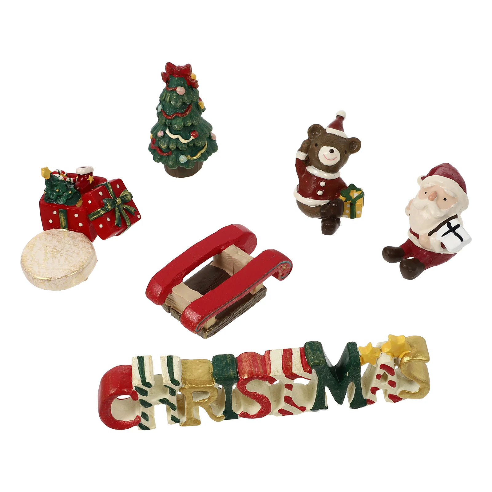 

Tank Fish Xmas Decorations Christmas Ornaments Holiday Small Party Figurine Tree Resin Figurines Landscape Toppers Cartoon