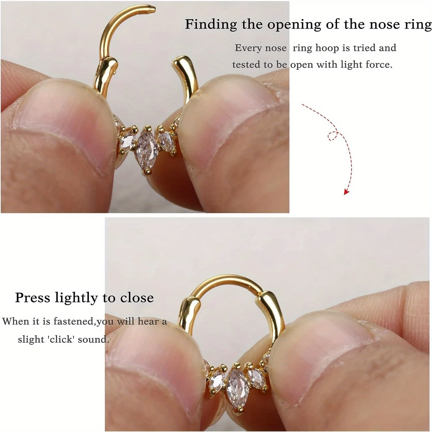 Drperfect 1 шт. перегородка ювелирные изделия 16 г Daith серьги с откидной петлей из