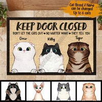 all guests must be approved by peeking cat funny personalized cat doormat door mat non slip door floor mats decor porch doormat
