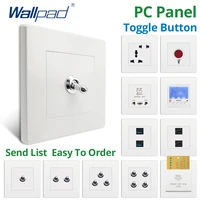 wallpad white pc panel 1234 gang 2 way toggle wall light switch hdmi usb3 0 sos insert card socket plug shaver ac110 220v