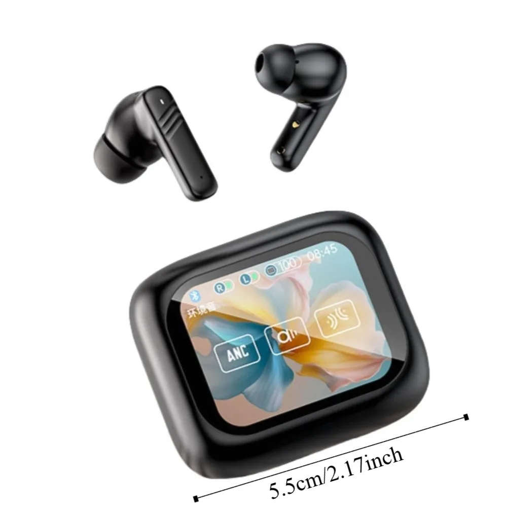 Наушники с полным сенсорным экраном Bluetooth 5,4, умные ЖК-наушники-вкладыши, беспроводные наушники-вкладыши с длительным аккумулятором, HD-вызов ANC, Bluetooth-наушники (art.: 3920d47e669e2) - 3920d47e669e2