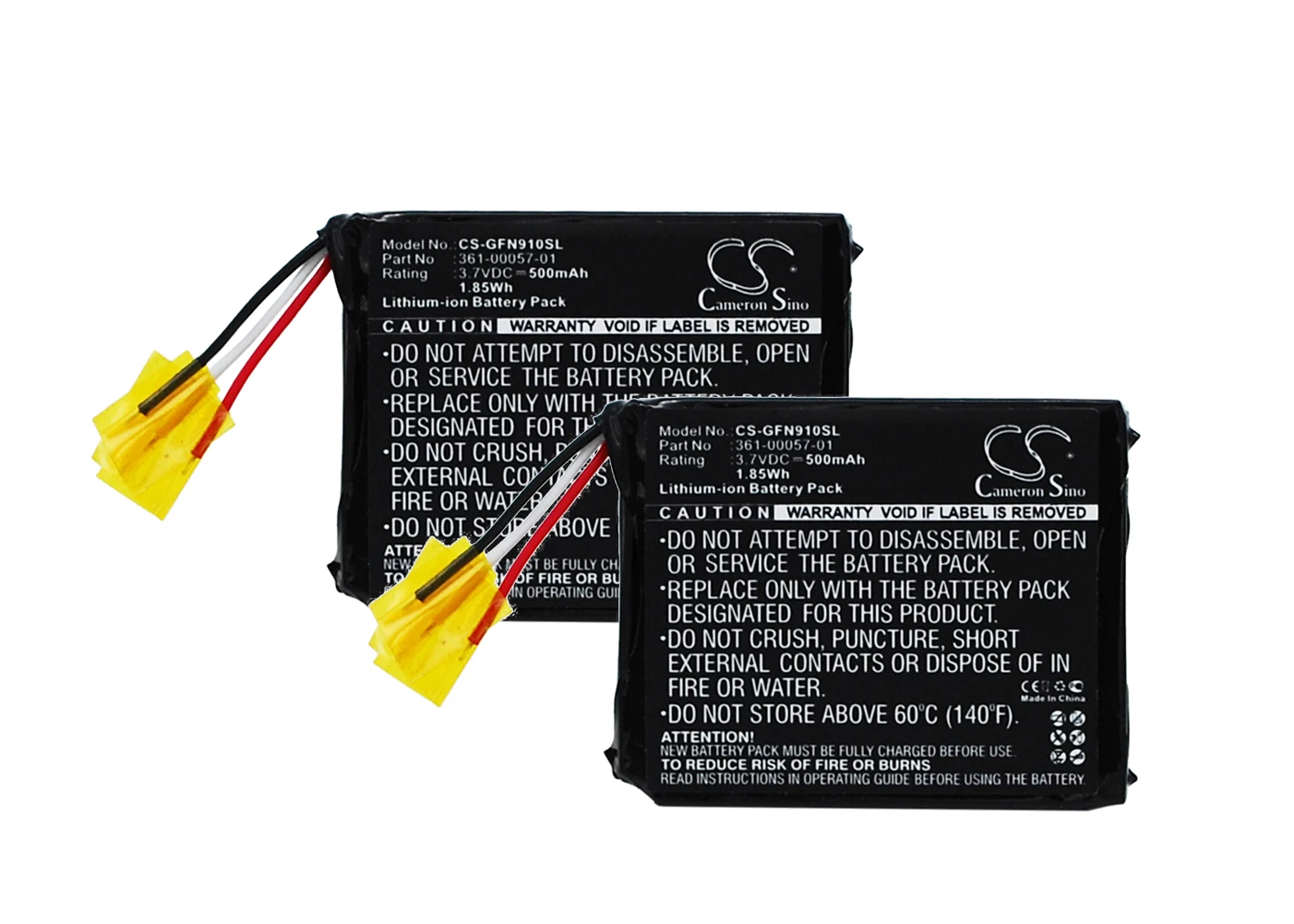 

2 упаковки 361 мА аккумулятор для Garmin forerunner 910XT 00057-361-00, 00057--01