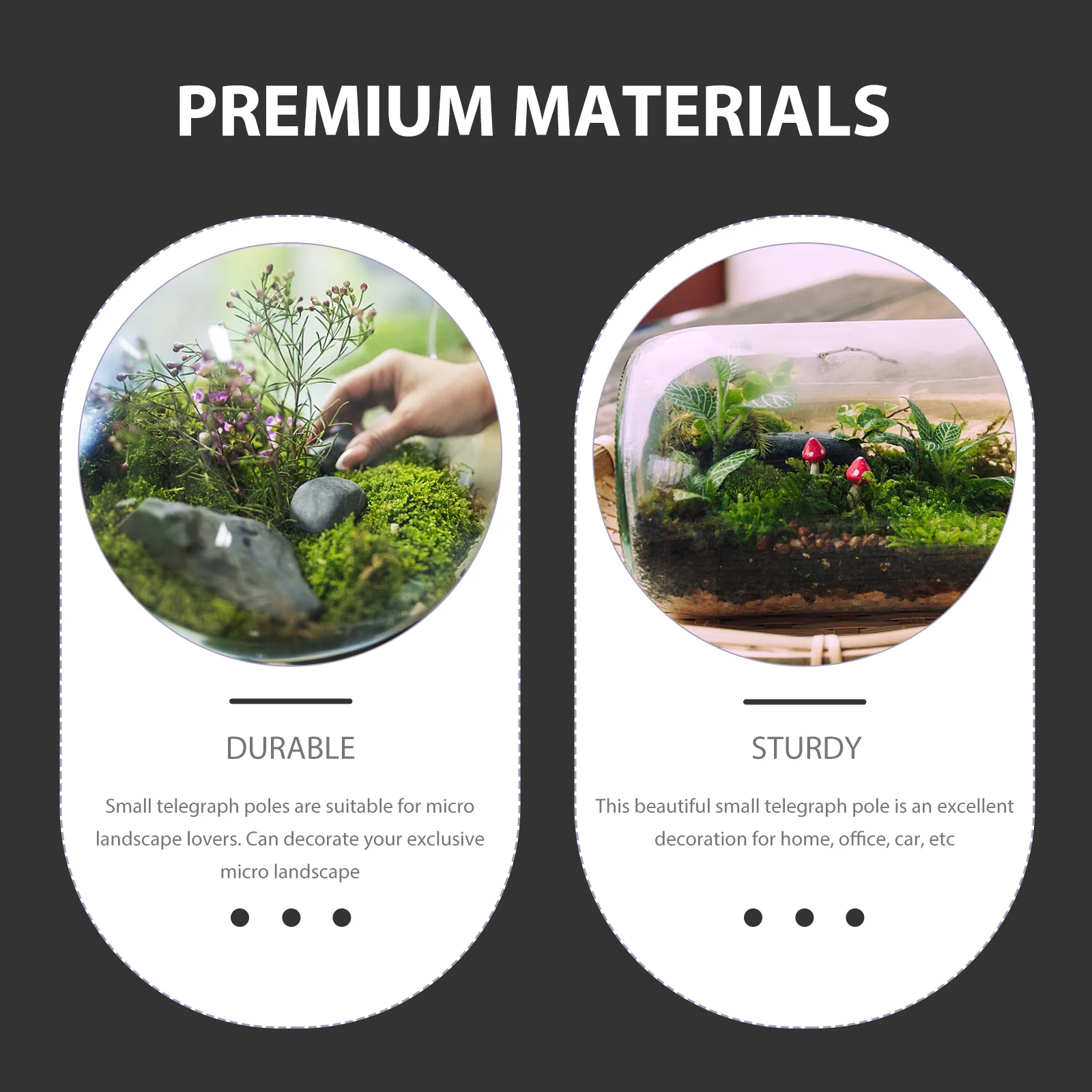 6- шт. микропейзаж телефонный стол черный песок аксессуары для сцены декор абс