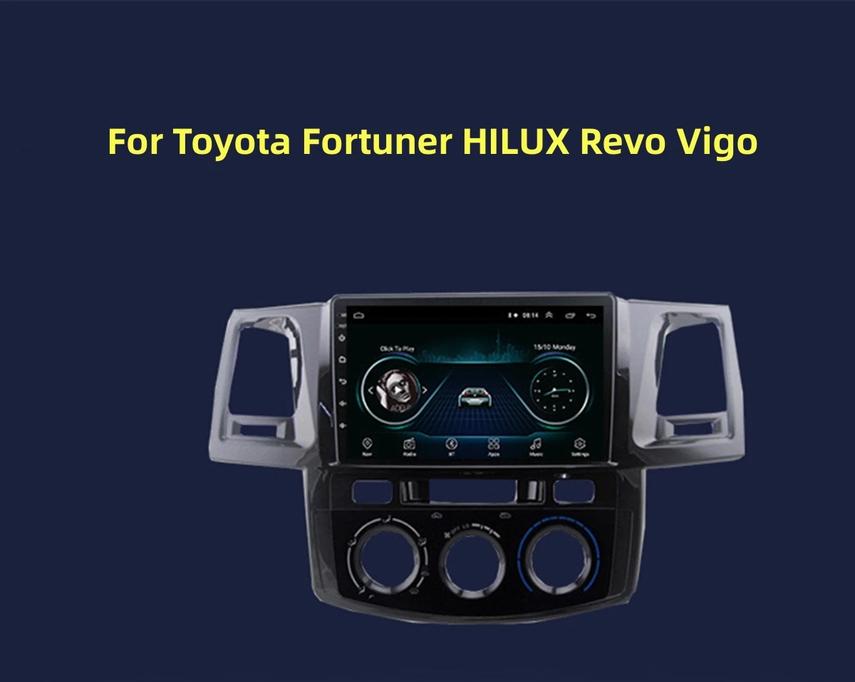 

Android 12 For Toyota Fortuner HILUX Revo Vigo 2008-2014 Car Radio Multimedia Video Player Navigation GPS Head Unit Carplay 2Din