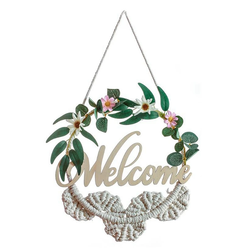 

Welcome Artificial Green Garland Leaves Vine Fake Vines Rattan Artificial Plants Wreath Wall Wedding Home Party Decor