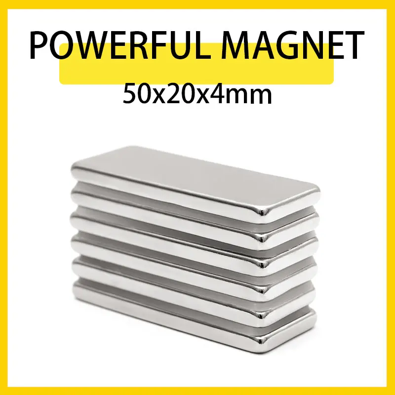 

1~15PCS 50x20x4mm N35 Strong Block Bar Fridge Rare Earth Neodymium Magnets 50mm x 20mm x 4mm Rare Earth Permanent Magnet
