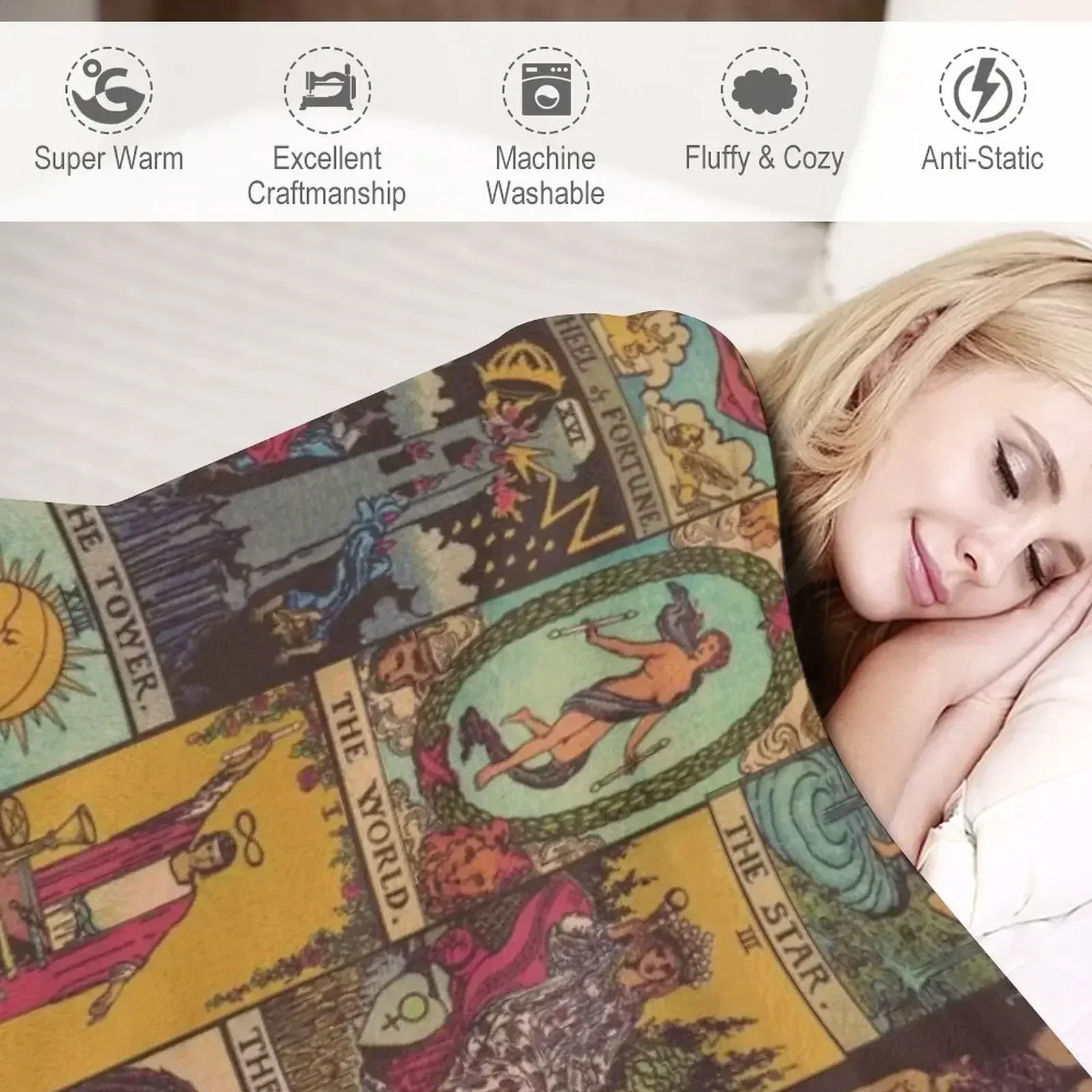 Винтажное лоскутное одеяло The Major Arcana of Tarot свободные модные диваны для дивана