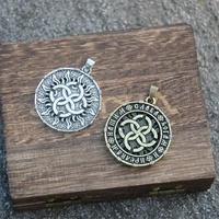 slavic sun wheel pendant slavs amulet talisman male jewelry necklace