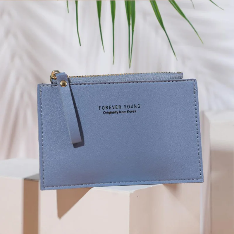 

Unisex PU Leather Cardholder ID Card Credit Card Holder Solid Mini Business Card Case Cardholder Holiday Purse Card Pouch Zipper