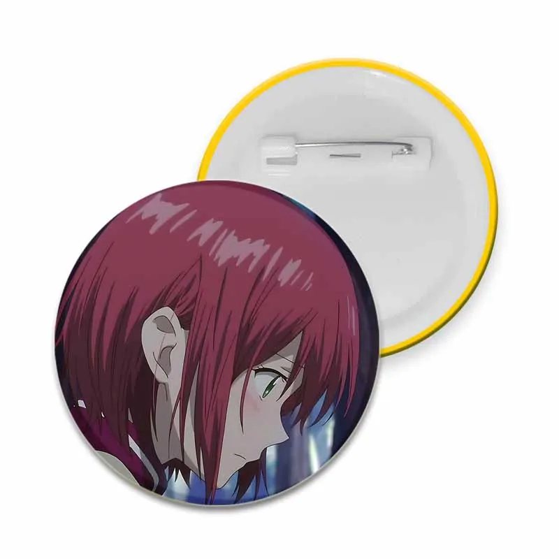 Фото 58/44mm Anime Snow White with The Red Hair Brooches Creative Round Lapel Pins Cartoon Characters Badge Jewelry Accessories Gifts №2