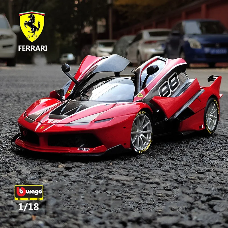 

Модель спортивного автомобиля Bburago Ferrari FXX K 1:18 из сплава, литая металлическая игрушка, Модель гоночного автомобиля, Коллекционная модель, подарок для детей