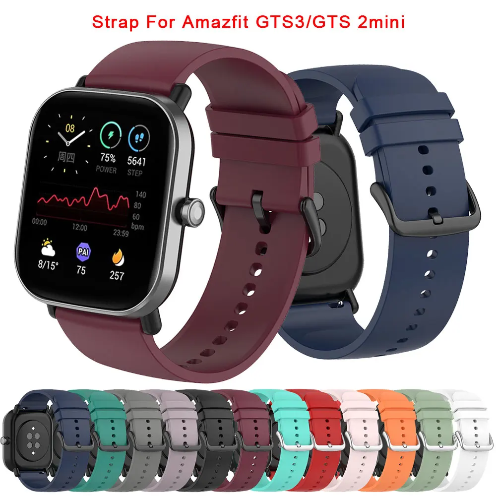 

Мягкий силиконовый браслет для Xiaomi Amazfit GTS 2 Mini, ремешок для смарт-часов Huami Amazfit GTR 3 Pro GTR3 GTS 2 2e, браслет