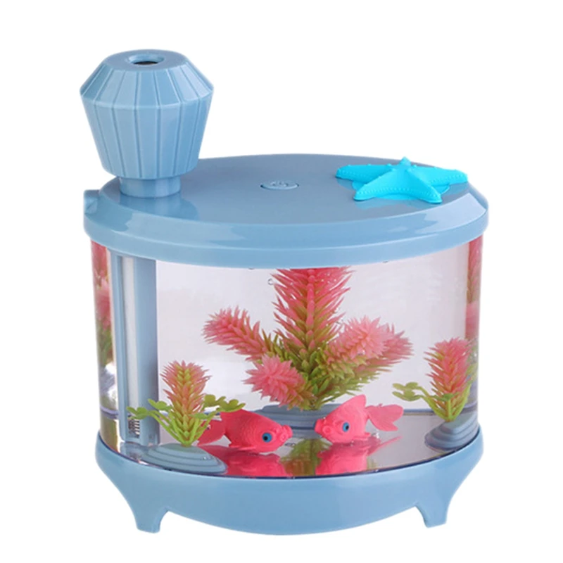 

Fish Tank Air Humidifier 460Ml Aroma Oil Diffuser Night Light Mist Maker For Home Office