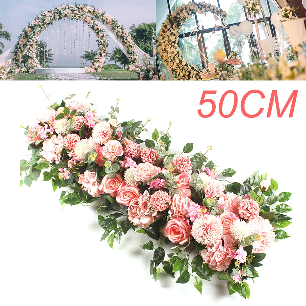 

50 см Искусственный Свадебный цветок настенная композиция Свадебный сценический фон искусственные подвесные цветы