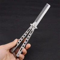 portable practice butterfly knife foldable butterfly knife alloy steel foldable training knives outdoor trainer game for gifts