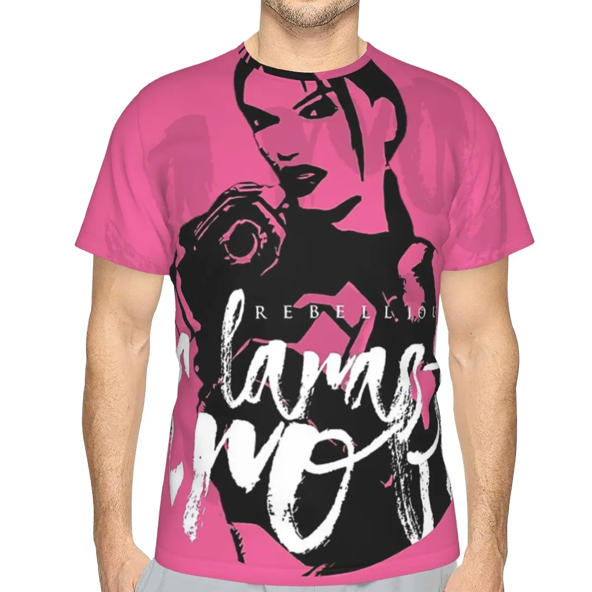 

Lara Croft Rebellious Round Collar Polyester 3D TShirt Tomb Raider Jonah Maiava Game Basic Thin T Shirt Men Tops Individuality