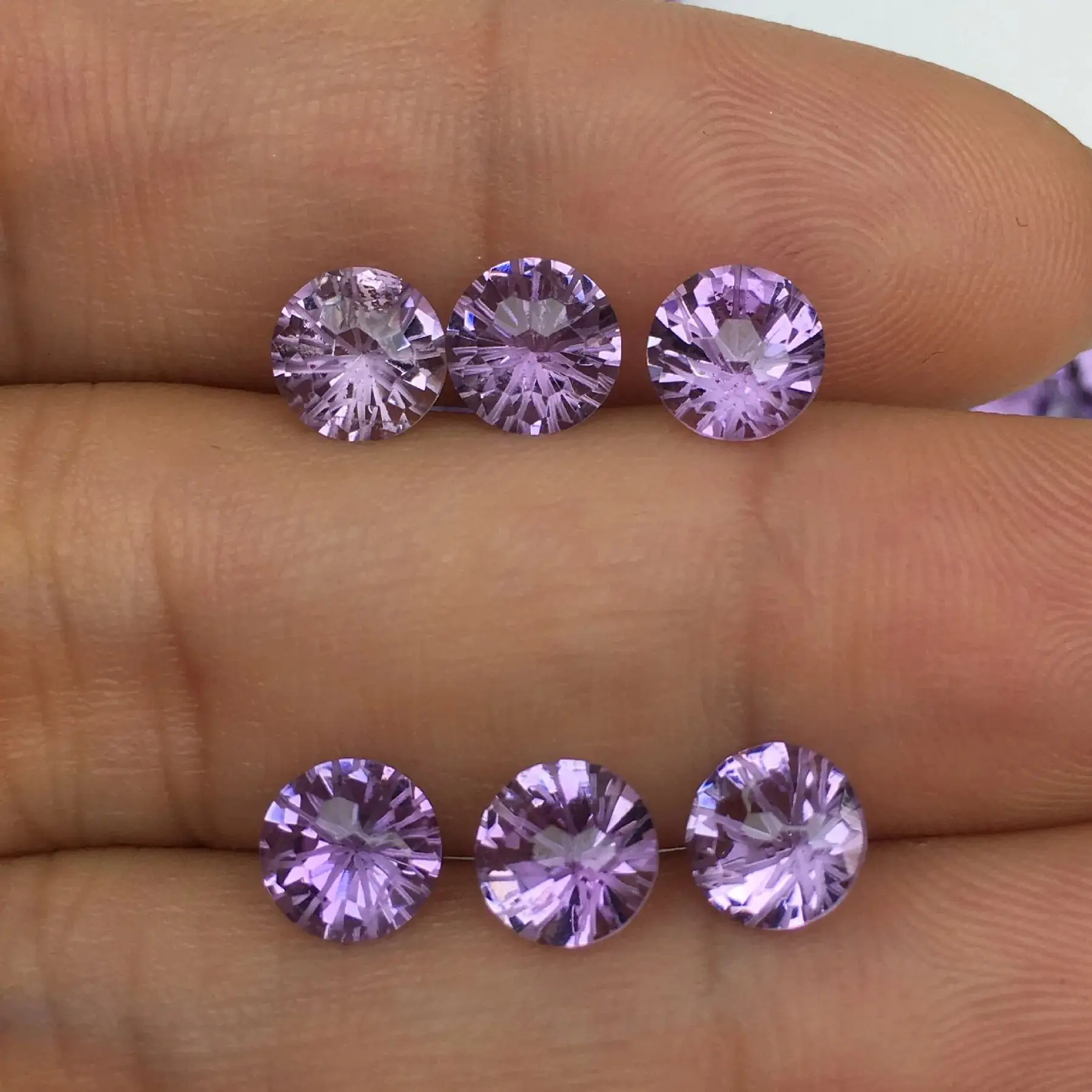 Оптовая продажа 5 шт. бусина из натурального аметиста 6 мм 8 10 фейерверк резка