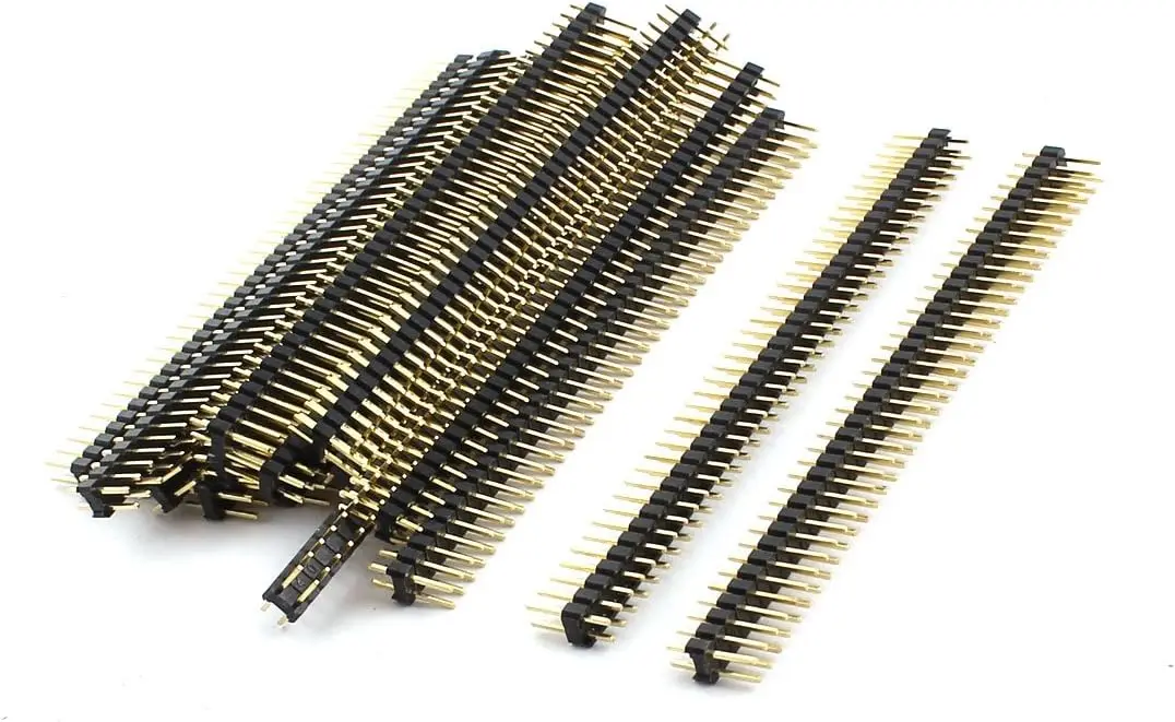 

Keszoox 16Pcs 2.54mm Pitch 2x40 80Pin Male Straight Pin Header Strap 100mm