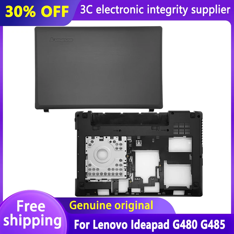 Новый чехол для ноутбука Lenovo Ideapad G480 G485, задняя крышка ЖК-дисплея, Нижняя крышка, верхний корпус, задняя крышка ноутбука, черный