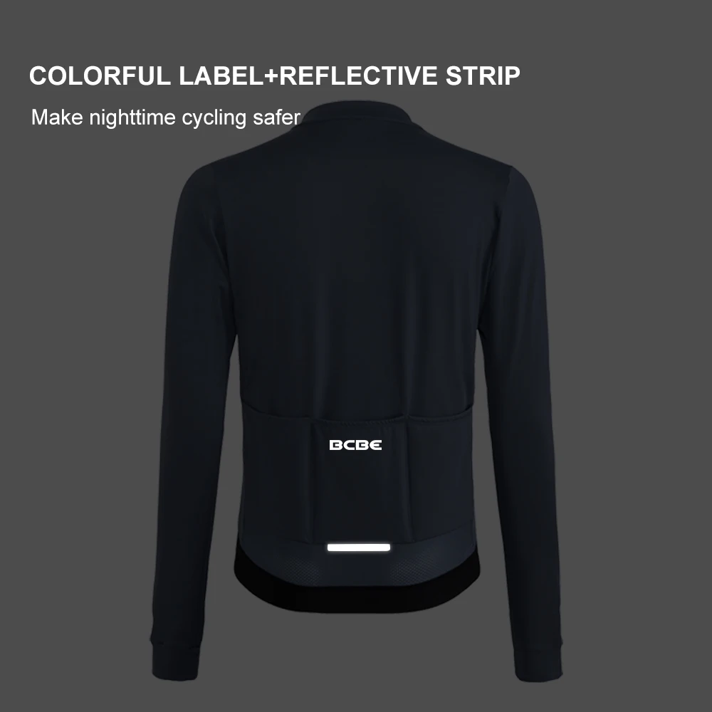 BCBE новая зимняя велосипедная Джерси мужская с длинным рукавом термофлисовая