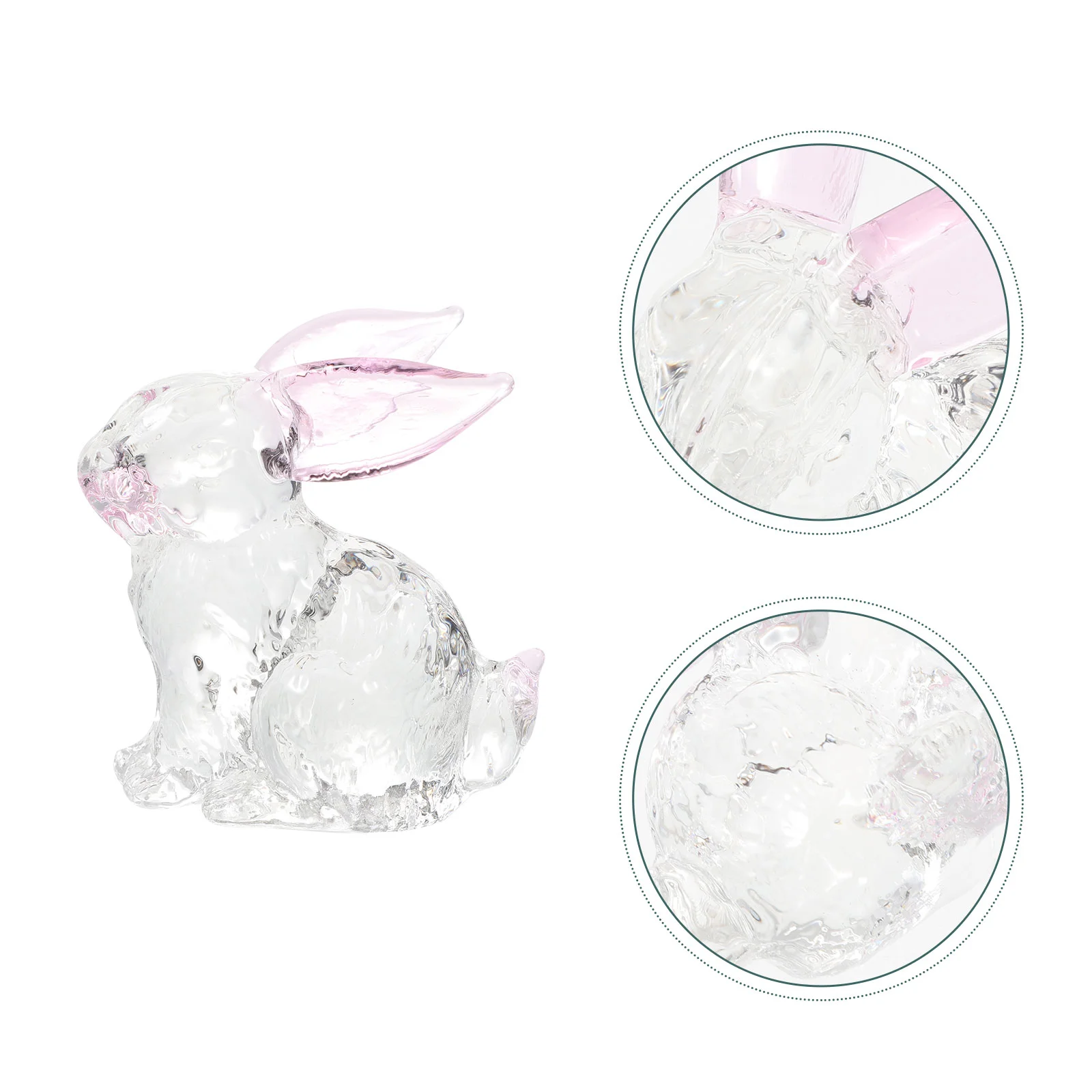 

Rabbit Glass Animal Bunny Statue Crystal Figurines Figurine Sculpture Figure Ornament Blown Hand Ornaments Garden Decorminiature