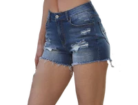 2022 fashion summer new womens elastic ripped tassel ladies denim shorts casual commuting all match jeans shorts lady pants