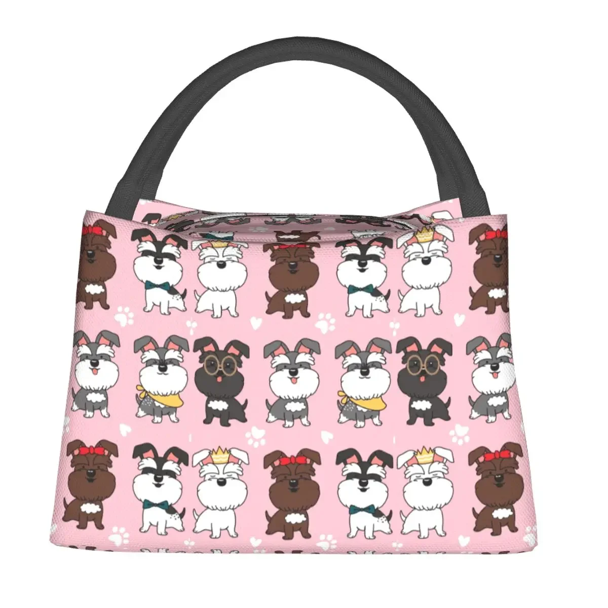 Миниатюрный шнауцер собаки сумка для обеда кавайные животные милый ланч-бокс