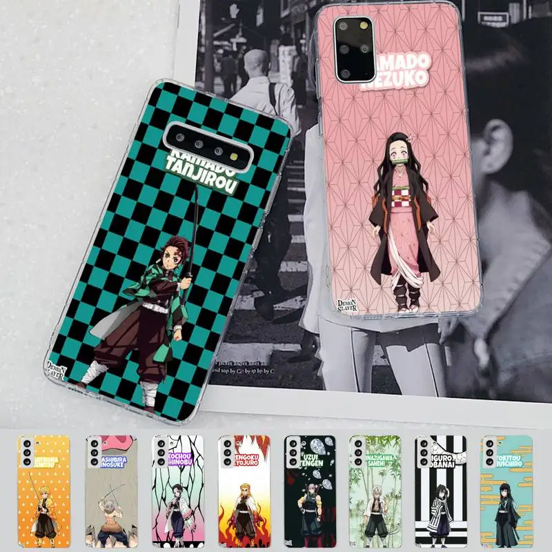 

Japan Anime Demon Slayer Kamado Tanjirou Nezuko Phone Case for Samsung S21 A10 for Redmi Note 7 9 for Huawei P30Pro Honor 8X 10i
