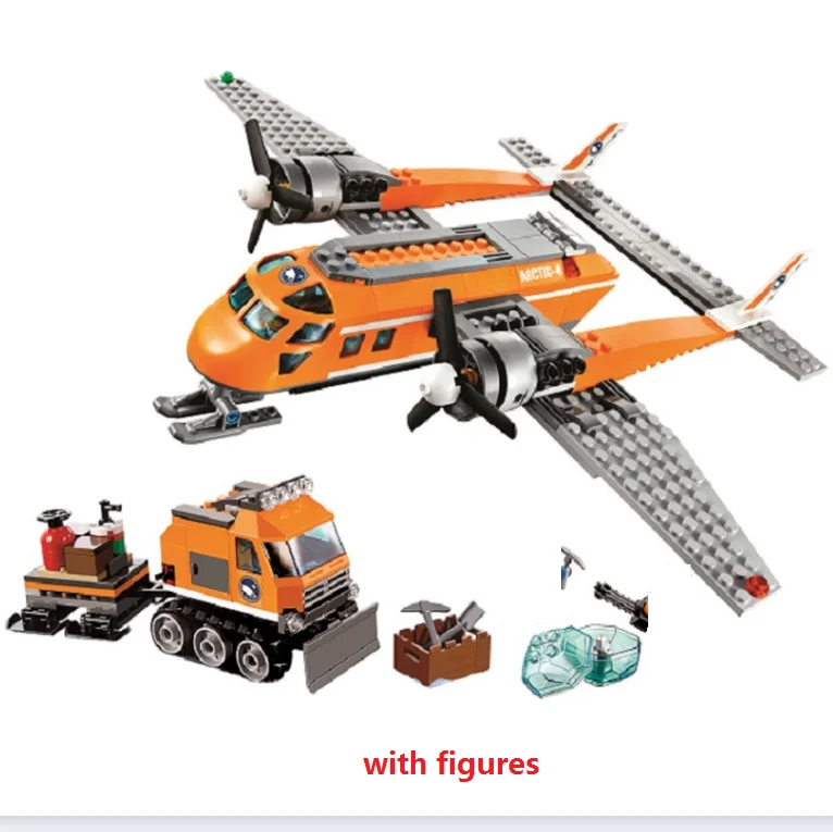 

391pcs Arctic Supply Plane Model Building Blocks City Series Bricks 10441 Educational Toys Hobbies For Children 60064 gifts