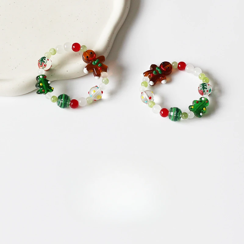 Европейский и американский разноцветный браслет с бусинами из смолы трехмерный