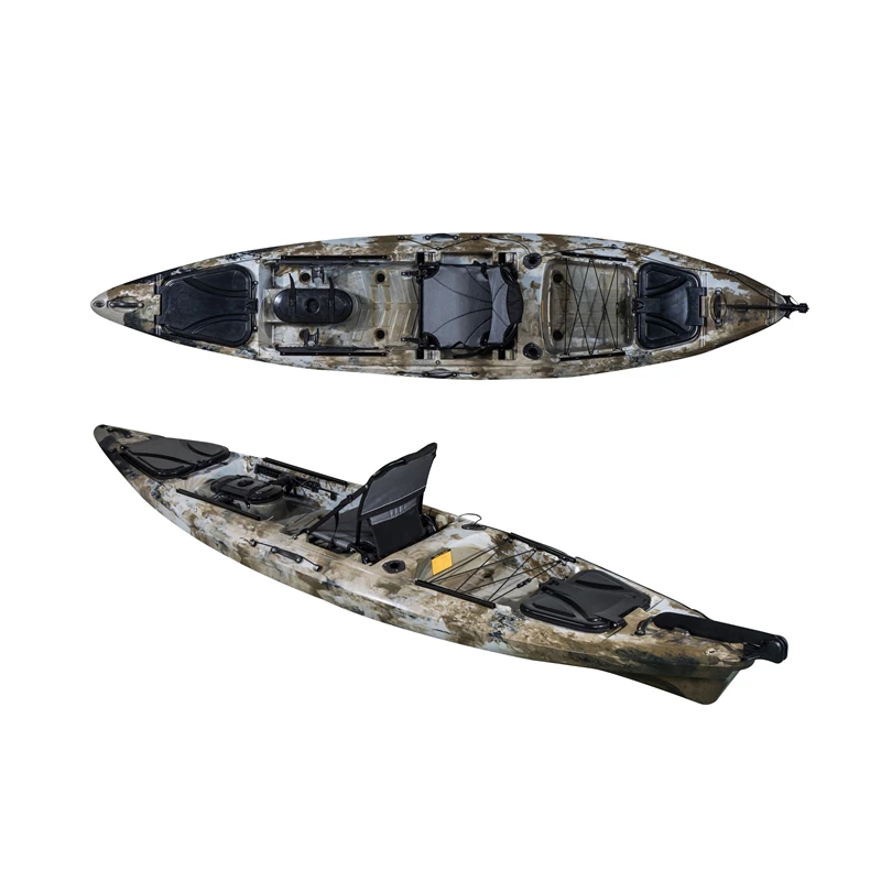 Фото BIG Dace Pro Angler 13-футовый педальный каяк, рыбацкая лодка для продажи, пластиковые крутые каяки для серфинга на открытом воздухе, продажа №2
